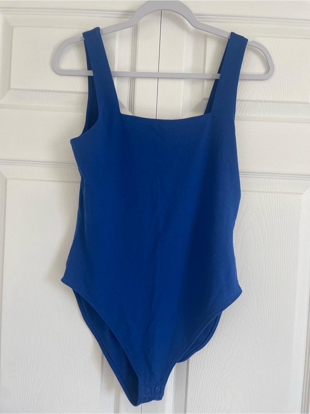 Old Navy Blue Square Neck Bodysuit